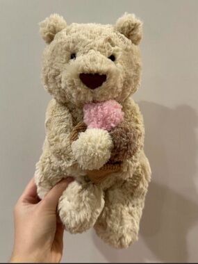 Authentic Jellycat NYC Exclusive Oatus Bear With Ice Cream
